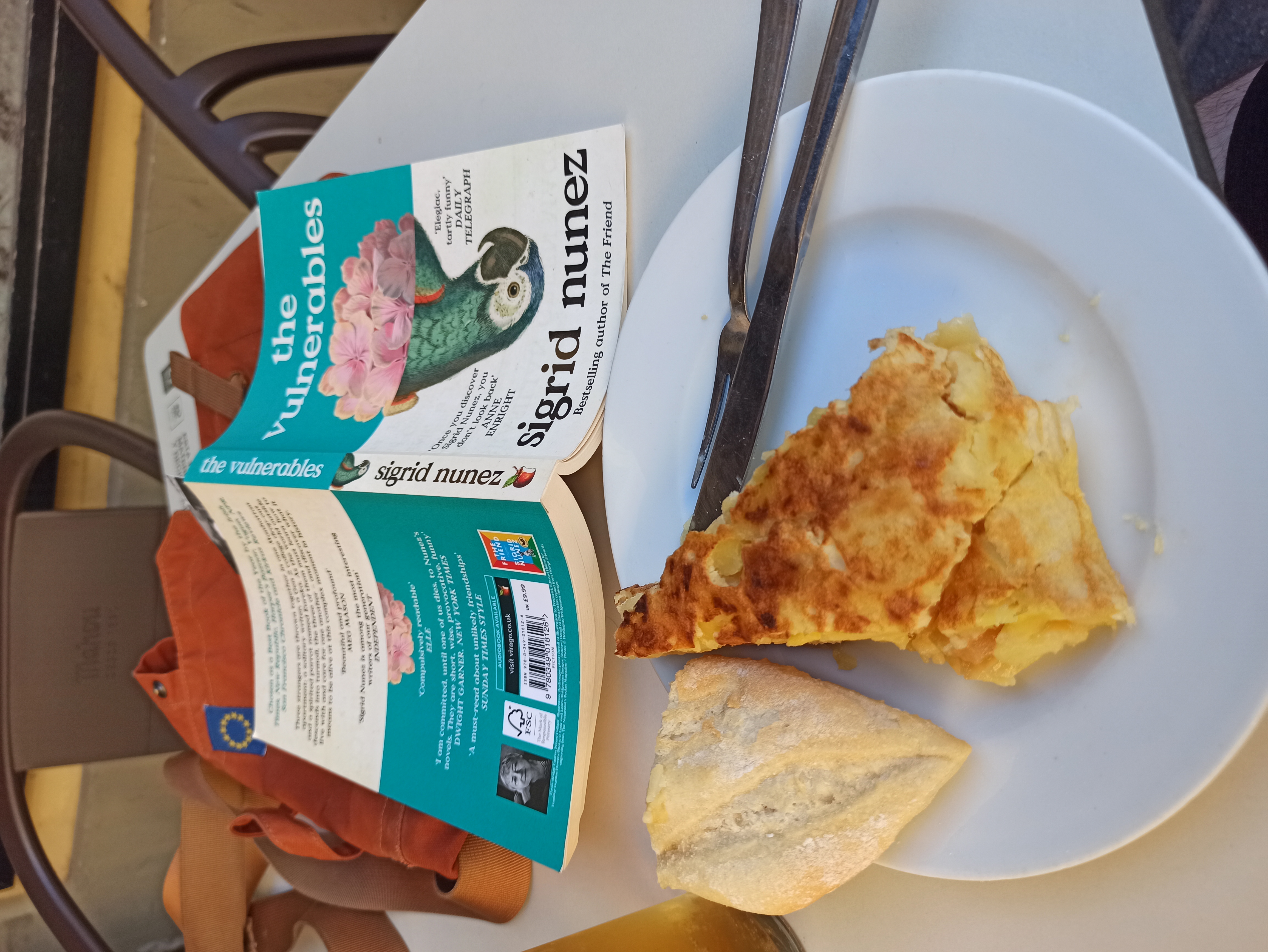 reading and eating